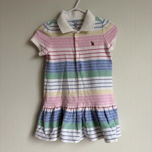 Ralph Lauren Multicolor Striped Kids Casual Dress size 12M